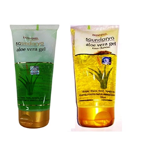 Patanjali Combo of Saundarya and Kesar Chandan Aloe Vera Gel, 150 ml