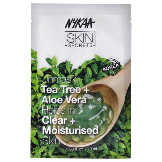 Nykaa Naturals Skin Bubble Sheet Mask, Tea Tree and Aloe Vera, 0.67 oz