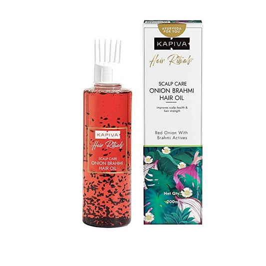 Kapiva Onion Brahmi HairOil For Scalp Care and Hair Fall Control 200ml .
