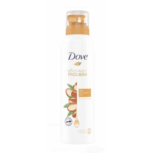 Dove Creamy Shower and Shaving Mousse with Argan Oil, 24 Hour Softness, Sulphate Free, 200