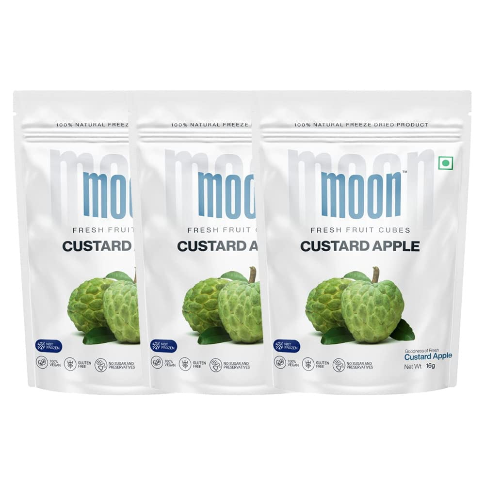 Moon Custard Apple Fruit Cubes 16 Gram (Pack Of 3) | Moon Apple Cubes Pack Of 3