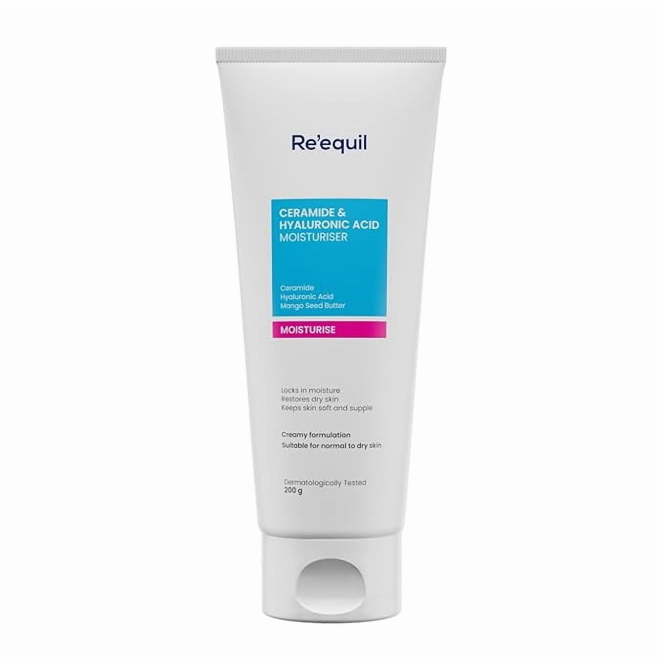 RE' EQUIL Ceramide & Hyaluronic Acid Moisturiser | Moisturizer For Face| Suitable For Norm