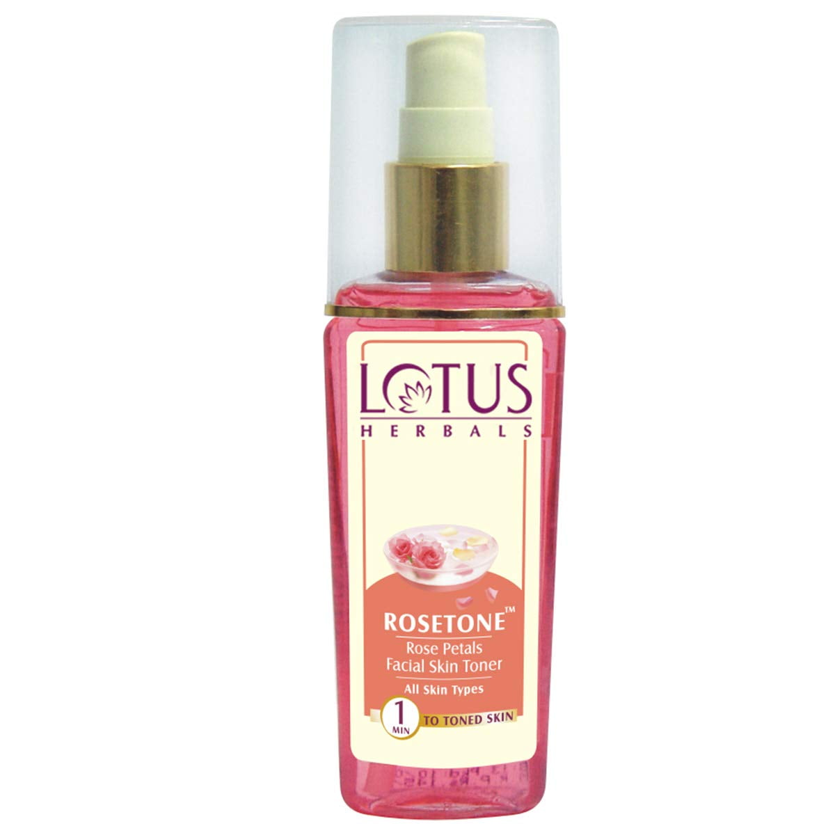 Lotus Herbals Rosetone Rose Petals Facial Skin Toner Liquid with Aloe Vera, Rose, Tulsi Leaves, Vetiver |