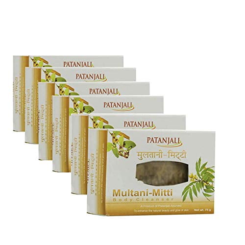 Patanjali Vadmans Multani Mitti Bathing Soap for Healthy and Fair Skin (Pack of 6)