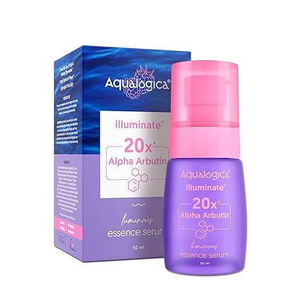 Aqualogica lluminate+ 20x* Alpha Arbutin Luminous Essence Serum - 50ml|Power of 20x* Alpha