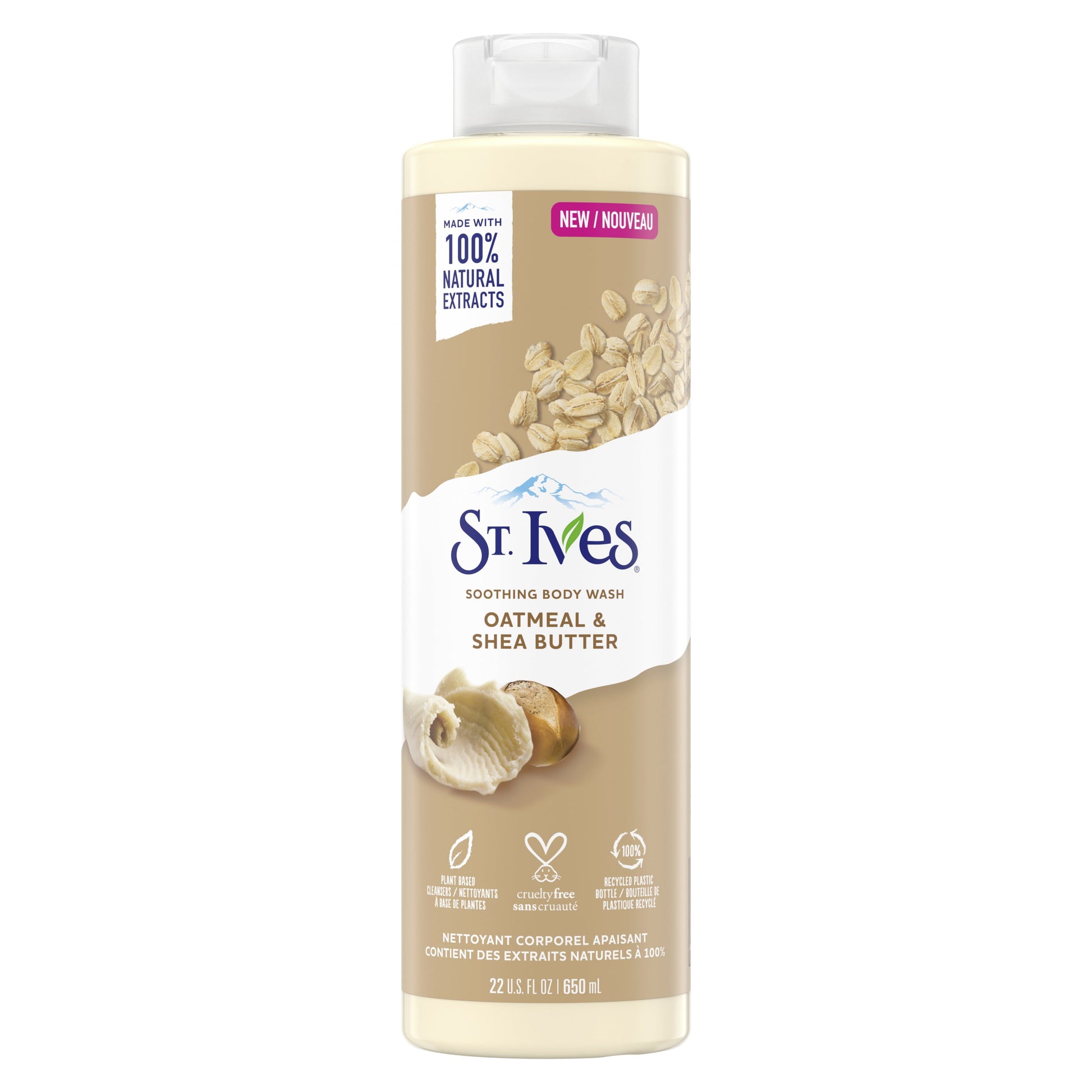 St. Ives Oatmeal and Shea Butter Dry Skin Soothing Liquid BodyWash 22 oz