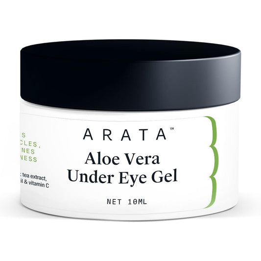 Arata Aloe Vera Under Eye Gel For Dark Circles, Fine Lines & Puffiness (10 ML) | Infused W