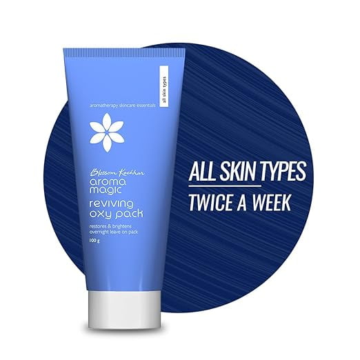 Aroma Magic Reviving Oxy FacePack witch hazel & white lotus Extracts that Restores & Brightens,Dull-Tired skin anti-aging Detoxify & Hydrates for Men & Women | All Skin Types- 100gm