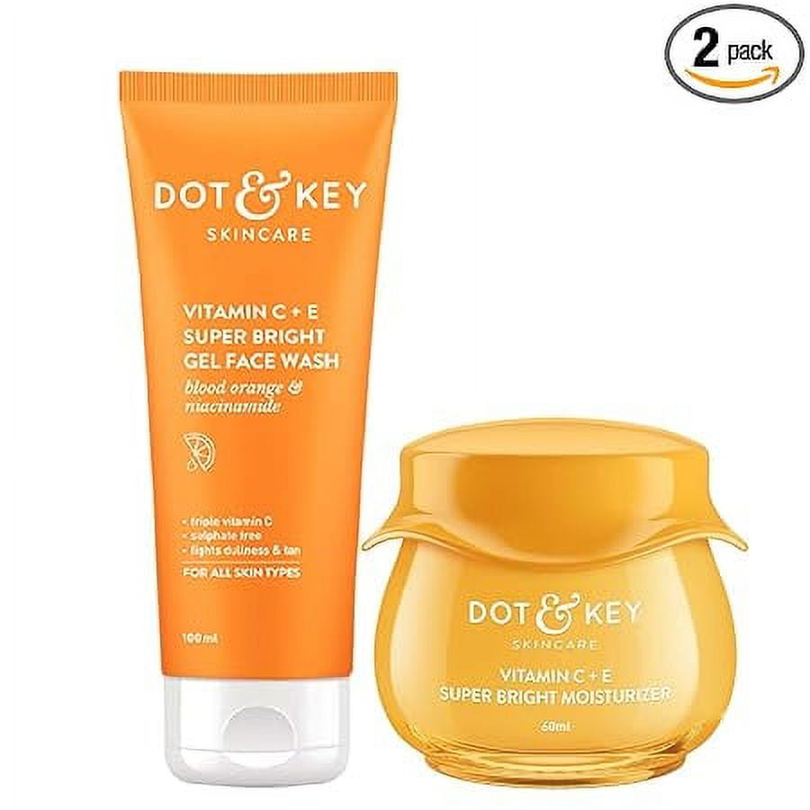 Dot & Key Vitamin C Daily Glow Boosting Skincare Vitamin C Moisturizer 60ml & Vitamin C Fa
