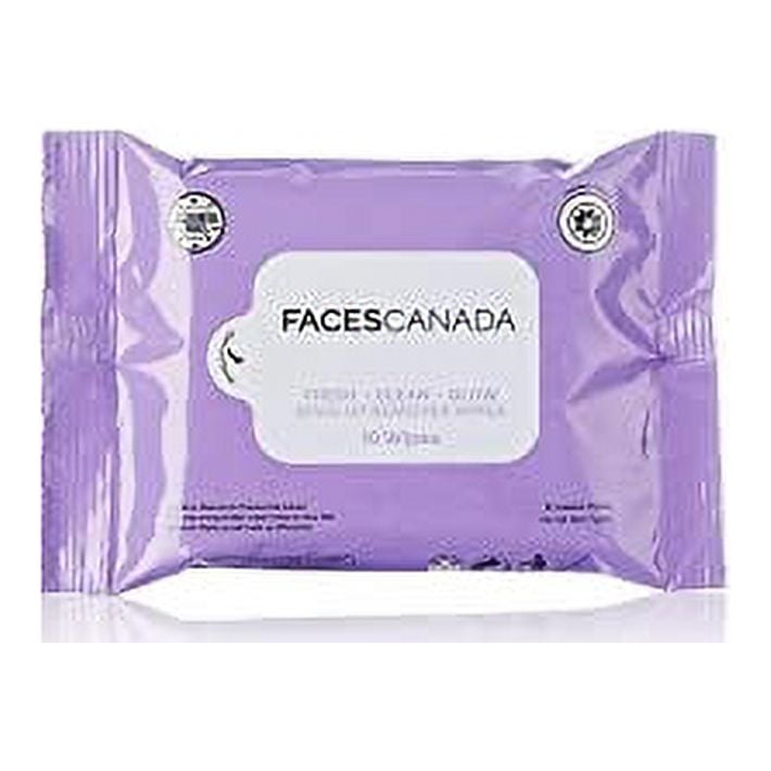 Faces Canada Fresh Clean Glow Makeup Remover Wipe, White, 72 g