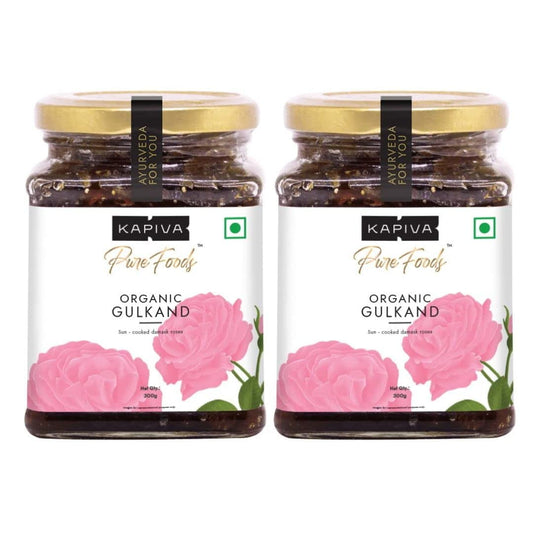 Kapiva Organic Gulkand 300gms (Rose Petal Jam) | 100% Natural | Sun-Cooked Damask Roses - Super Saver