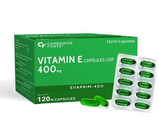 Cf Vitamin E 400Mg Capsules For Face And Hair 100% Natural Vitamin E Paraben Free- 120 Cap