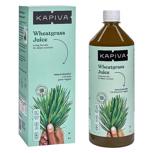 Kapiva Wheatgrass Juice 1L | Ayurvedic Juice for Detoxification | High Chlorophyll, 8th Da
