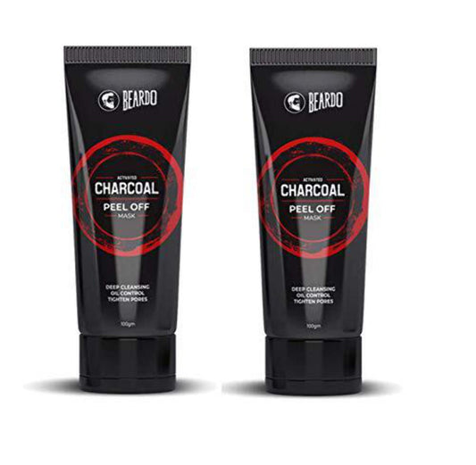 Beardo Activated Charcoal Peel Off Mask 100 Gram (Set of 2)
