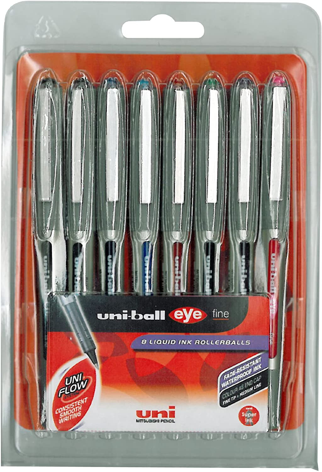 uni-ball Eye Fine UB-157 Rollerball Pens - Assorted Colours,