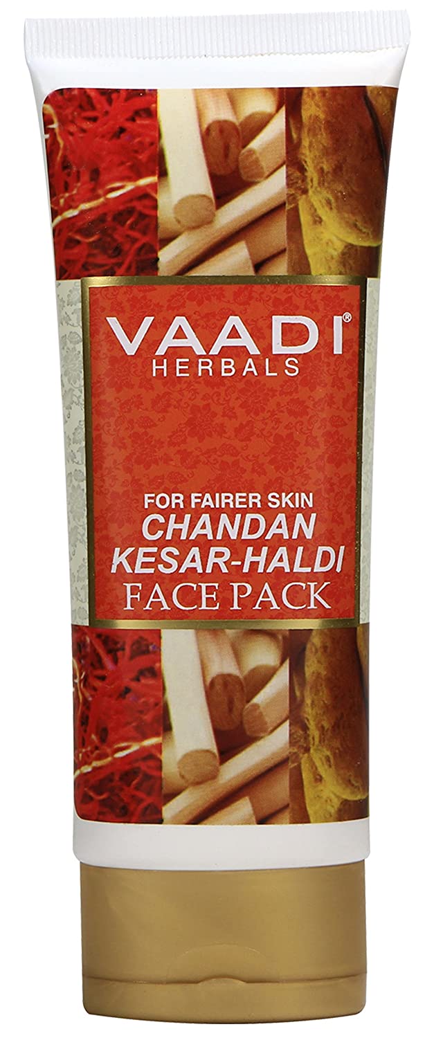 Vaadi Herbals Chandan Kesar Haldi Fairness FacePack, 120g