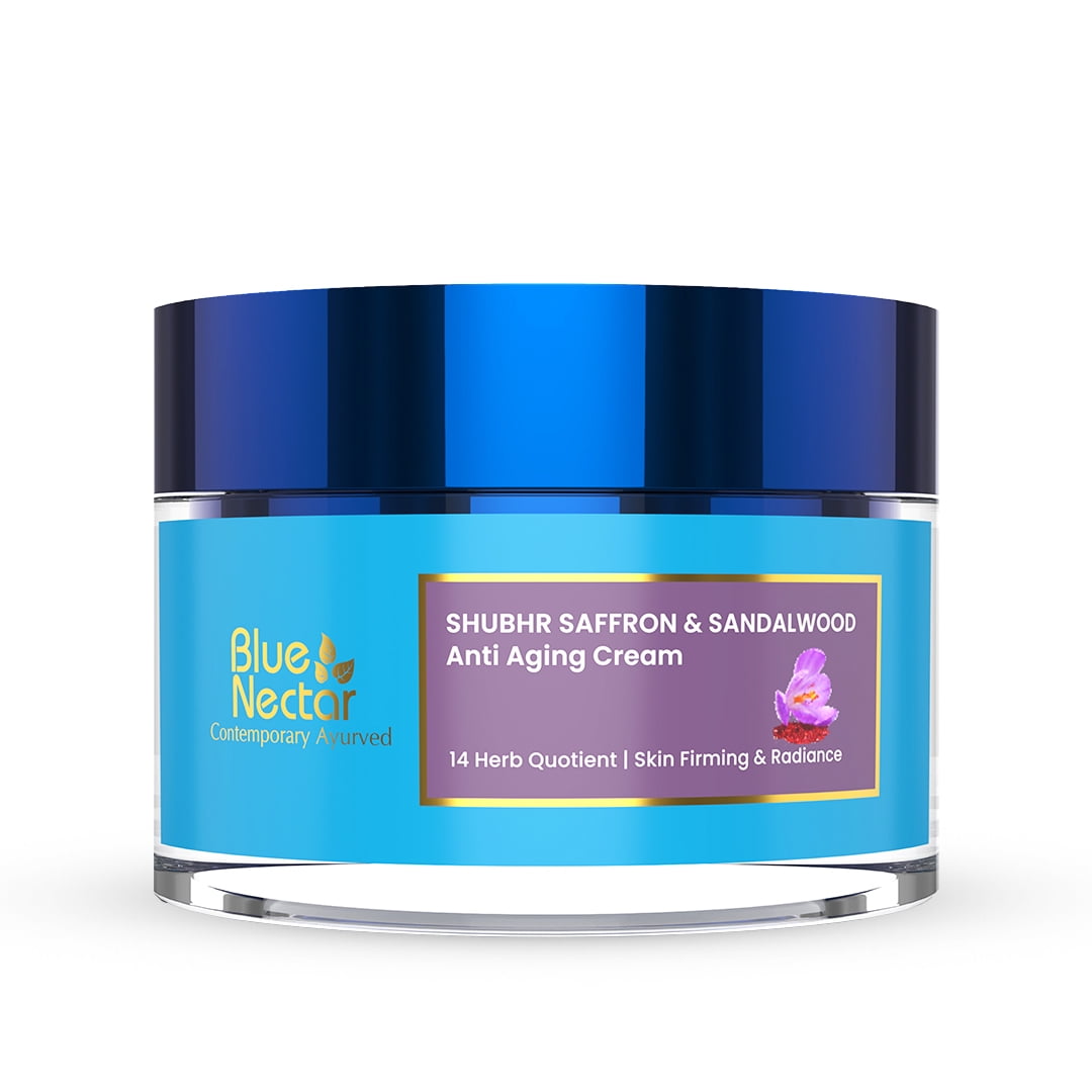 Blue Nectar Ayurvedic Anti Aging Cream for Women for Collagen Boost and Deep Moisturizer w