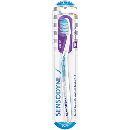 Sensodyne Adult Manual Toothbrush: Expert Tooth Brush With 20X Slimmer & Soft Cross-Active