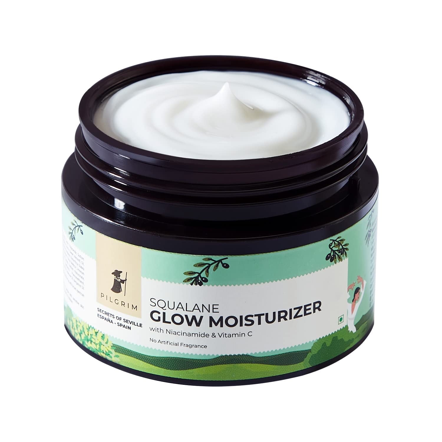 Pilgrim Squalane (Plant) Glow Moisturizer for face with Niacinamide & Vitamin C | Moisturi