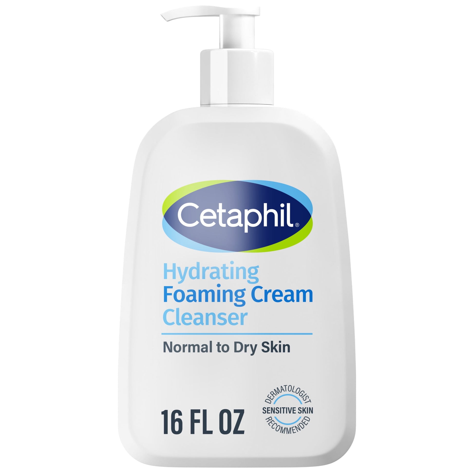Cetaphil Hydrating Foaming Cream Cleanser for Dry to Normal, Sensitive Skin, 16 oz