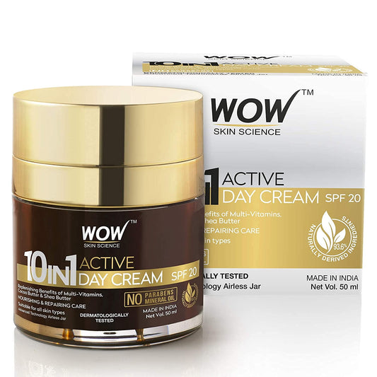 WOW Skin Science Cream 10 in 1 Age Miracle Face Cream- Day Cream With SPF 20- No Parabens