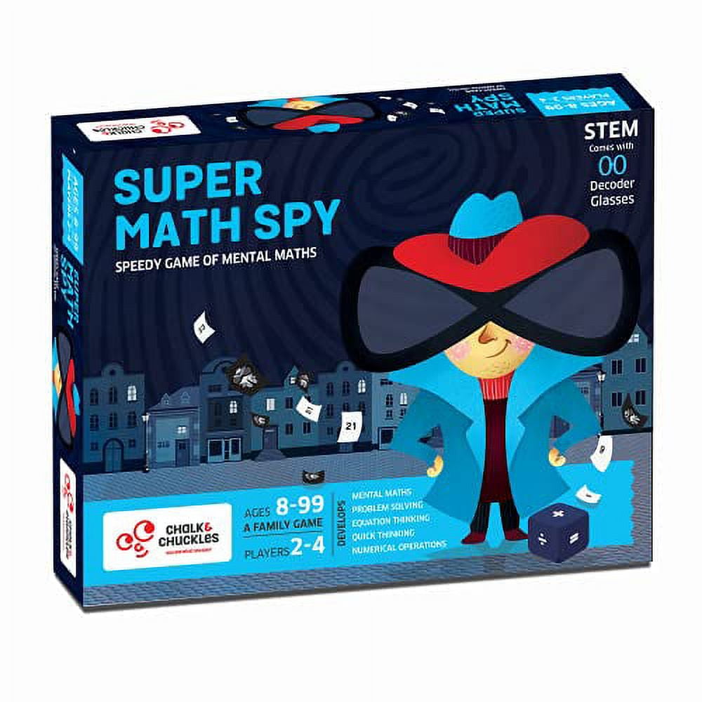 Chalk and Chuckles Super Math Spy - Mental Math Game for Kids Ages 8-12 Years- Fun, Smart
