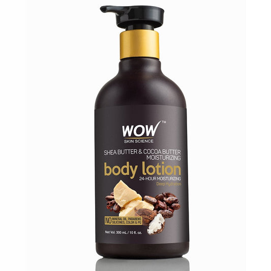 WOW Skin Science Shea & Cocoa Butter Moisturizing BodyLotion (Deep Hydration) - Daily Skin