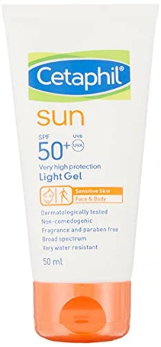 Cetaphil Sun SPF 50 Very High Protection Light Gel, White, 50 ml