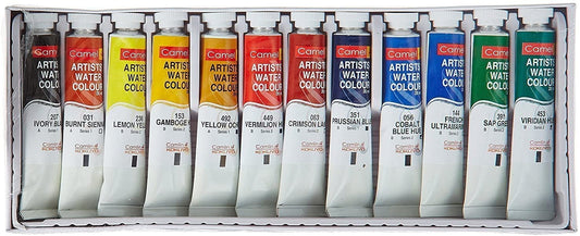 Camlin Kokuyo Artist's Water Color - 20ml Each, 12 Shades