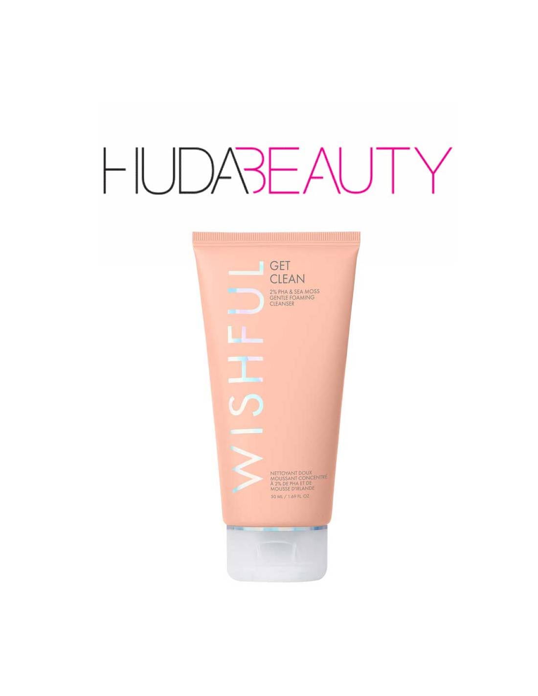 HUDA BEAUTY WISHFUL Get Clean 2% PHA & Sea Moss Gentle Foaming Cleanser 50ml