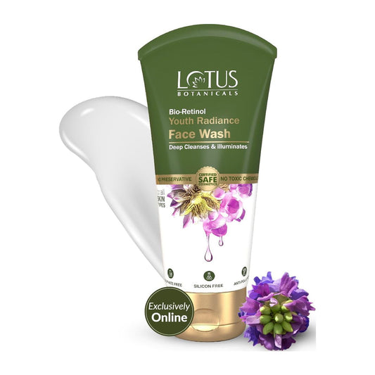 Lotus Botanicals Bio Retinol Youth Radiance FaceWash | Preservative Free | For All Skin Ty