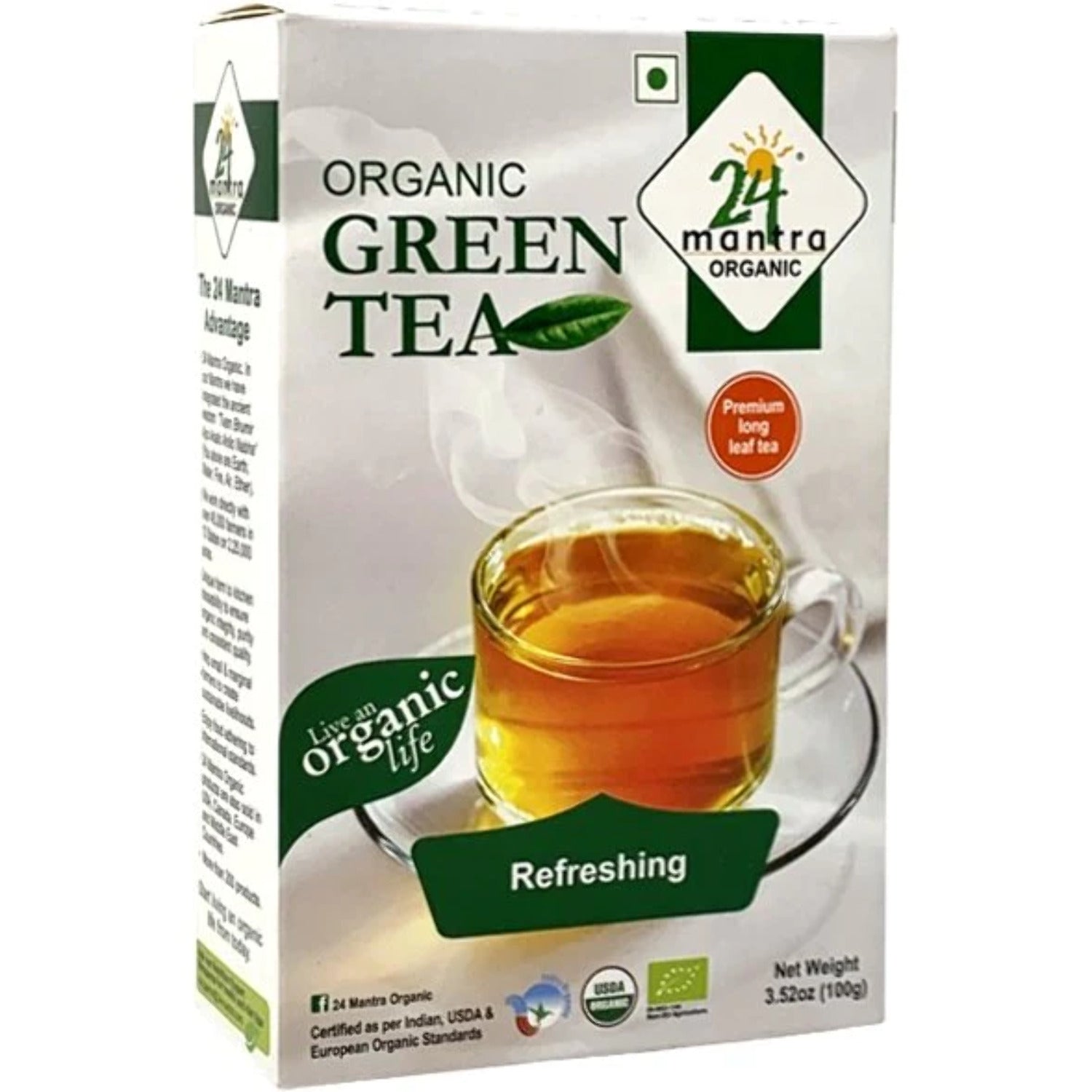 24 Mantra Organic Green Tea 100g