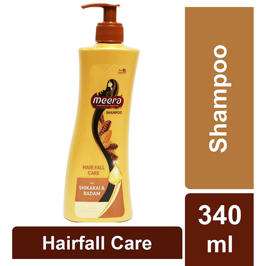 Meera Hairfall Care Shampoo with Shikakai and Badam (Acacia and Almond) 340 milliliter