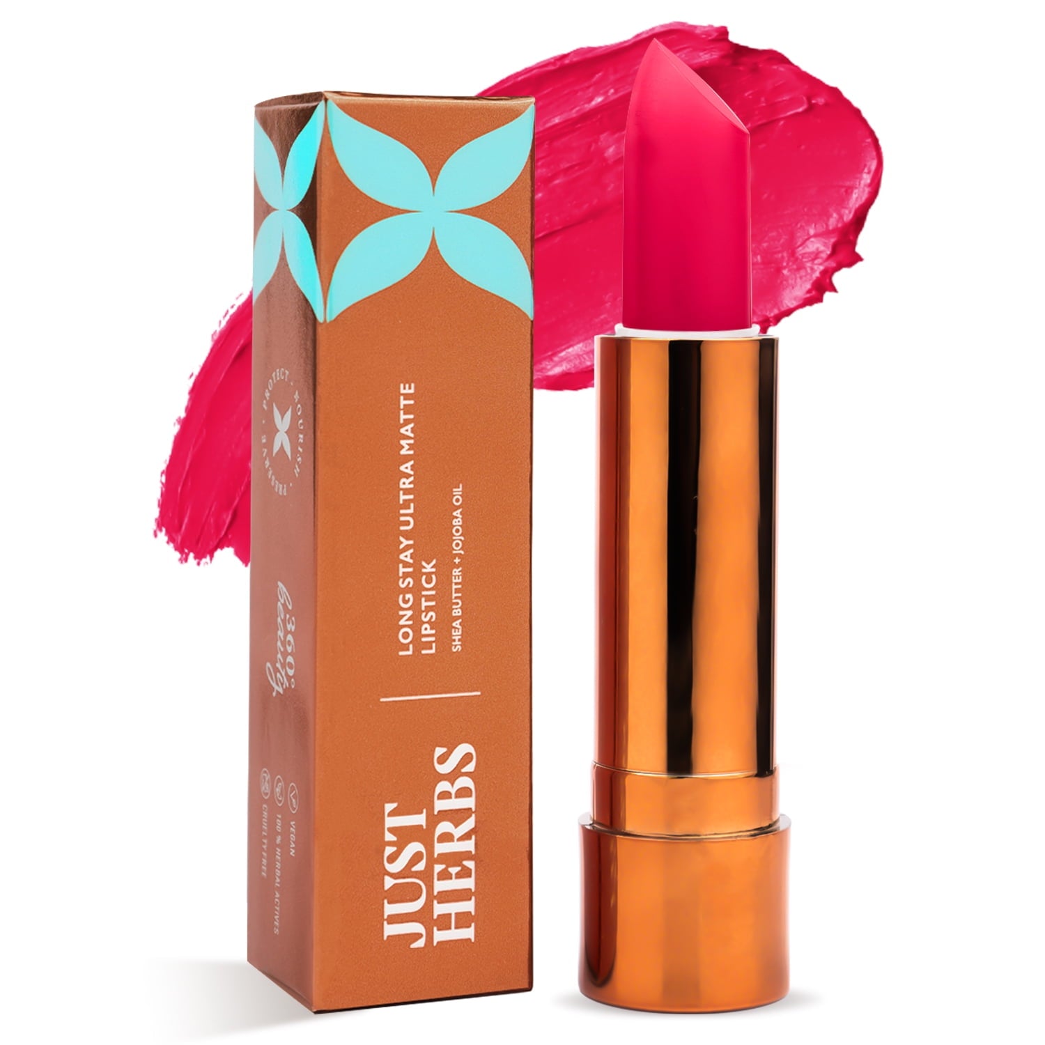 Just Herbs Ultra Matte Bullet Lipstick 10 Bossy Pink