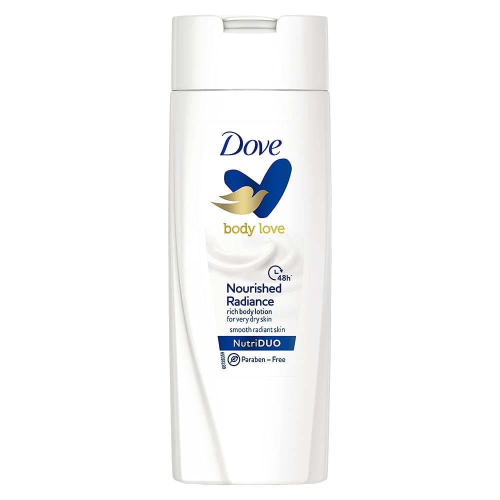 Dove Body Love Nourished Radiance BodyLotion For Very Dry Skin 48hrs Moisturisation Parabe
