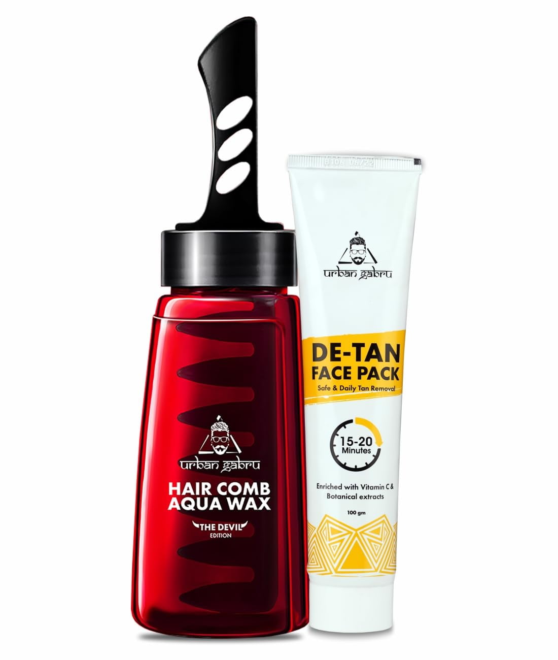 UrbanGabru Aqua Hair Wax | 2-in-1 Men Hair Styling Wax | Strong Hold Wet look & Shiny fini