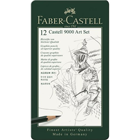 Faber-Castell 9000 Graphite Sketch Pencil Sets Art 8B - 2H set of 12