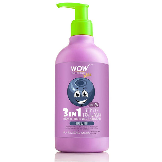WOW Kids Tip to Toe Wash - Shampoo - Blueberry, 300 ml