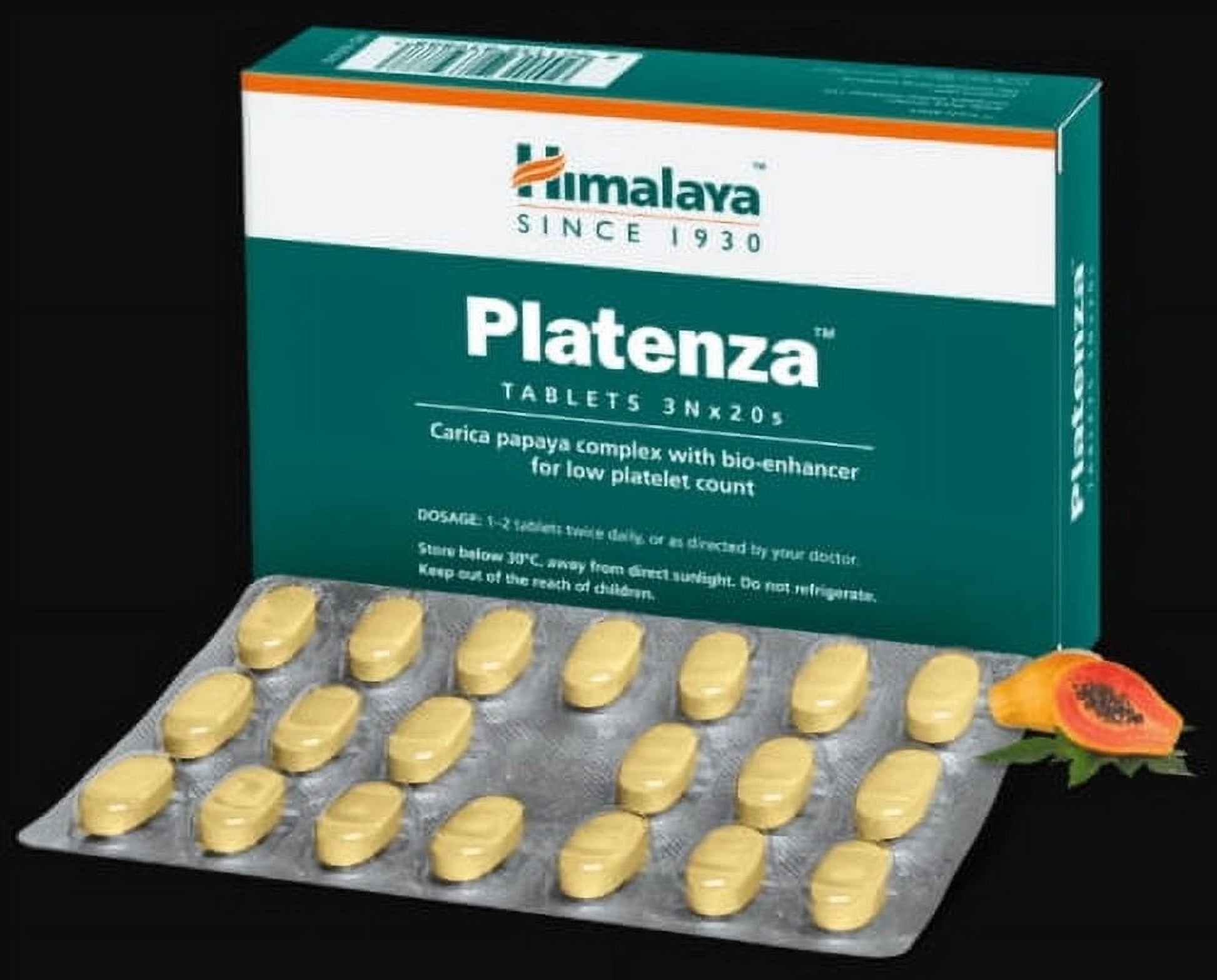 Himalaya Herbals PLATENZA 60 Tablets (3N x 20s) | Free Shipping Worldwide