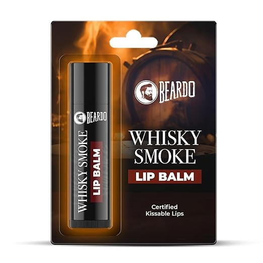Beardo Whisky Smoke LipBalm for Men, 4g | Certified Kissable Lips| Moisturizes & Soothes D