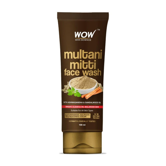 Wow Skin Science Purifying Multani Mitti FaceWash For All Skin Types | Controls Excess Oil