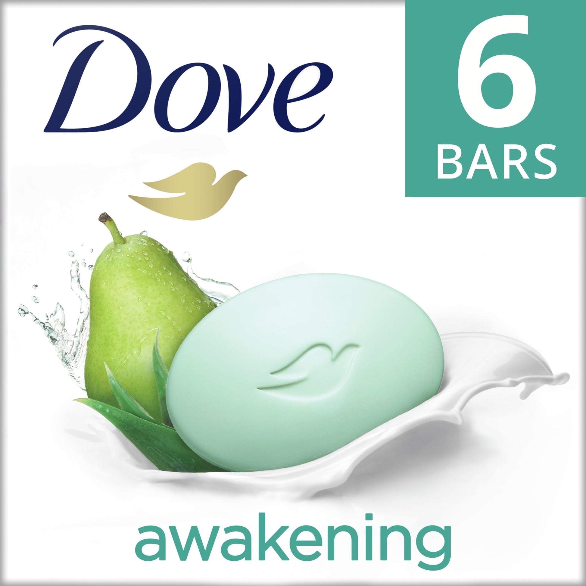 Dove go fresh Beauty Bar Pear and Aloe Vera 3.75 oz 6 Bars