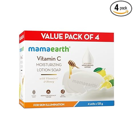 Mamaearth Vitamin C Moisturizing Lotion Soap(Value
