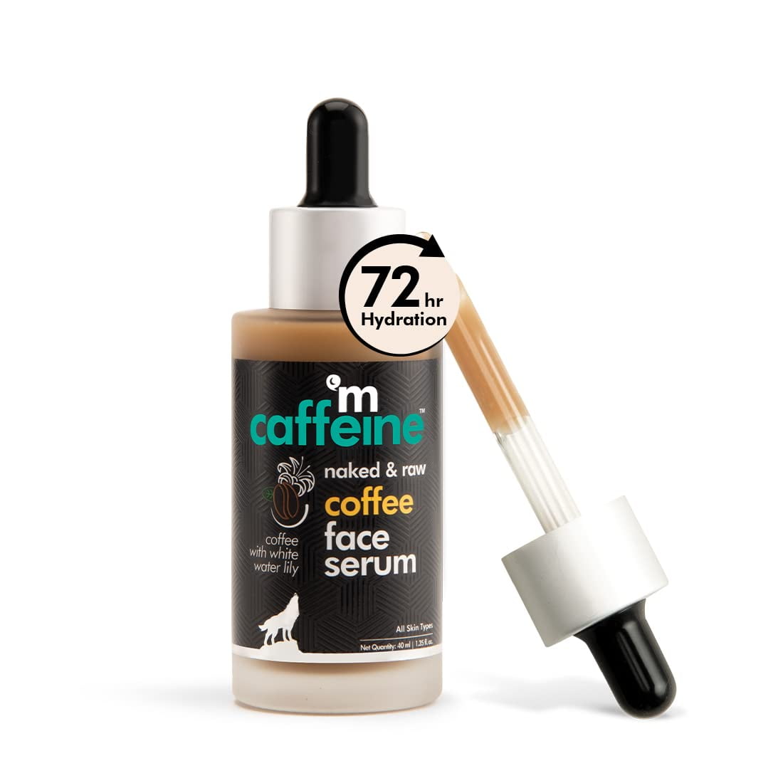 mCaffeine Naked & Raw Coffee FaceSerum | Sun Protection | Hyaluronic Acid, Vitamin E | All