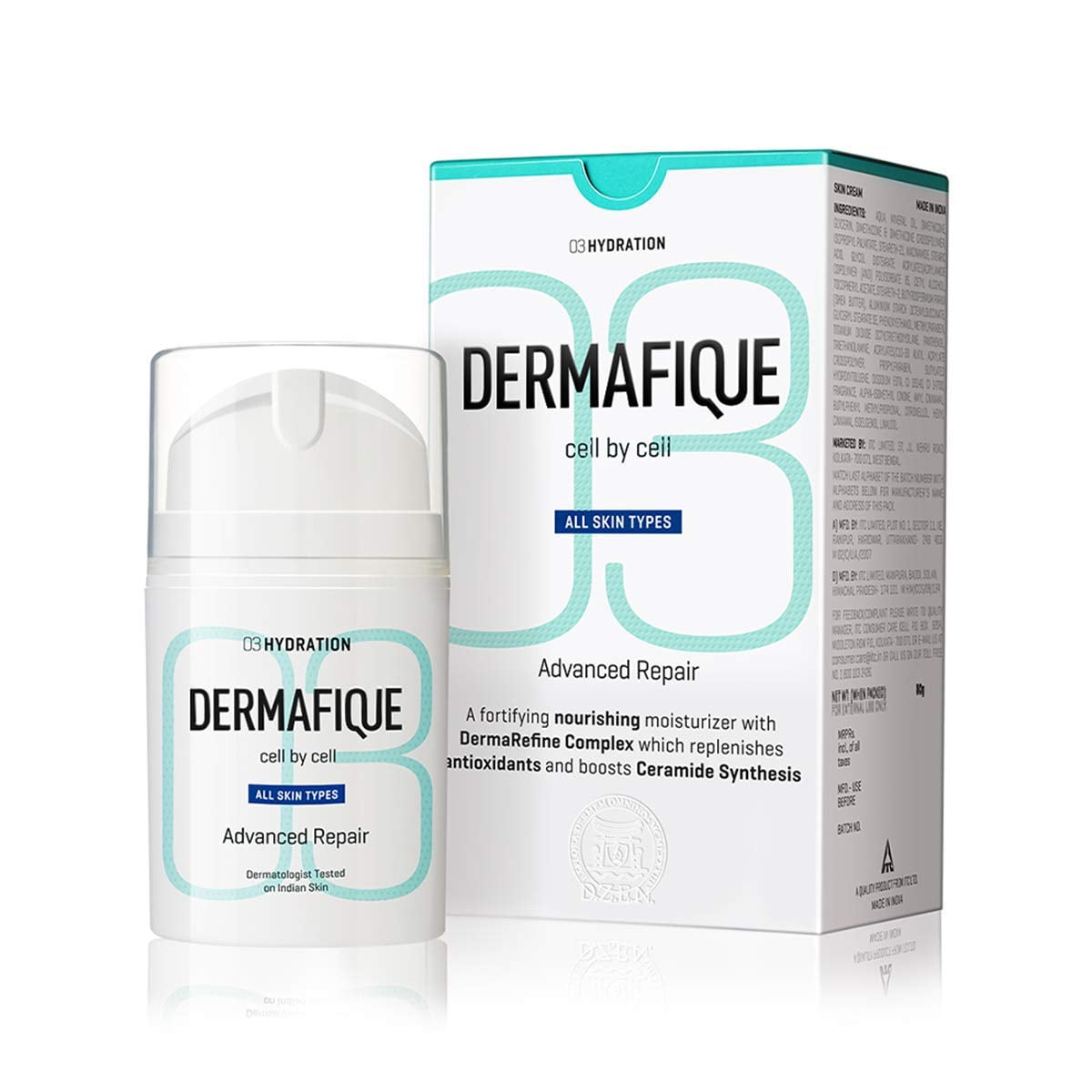 Dermafique Advanced Repair NightCream, 50 G - For All Skin Types - Contains Niacinamide An