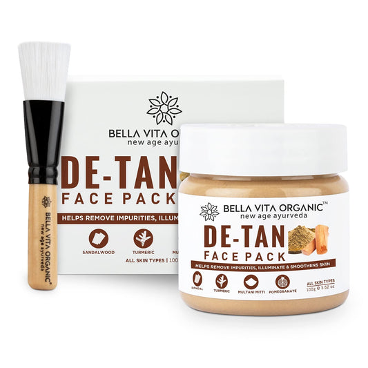 Bella Vita Organic De Tan Removal FacePack For Glowing Skin, Oil Control, Acne, Pimples, A