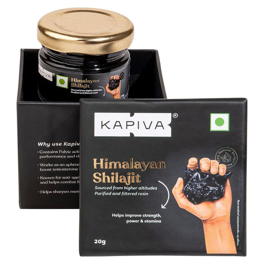 Kapiva Himalayan Shilajit/Shilajeet Resin, 20g - Performance Booster For Endurance and Sta