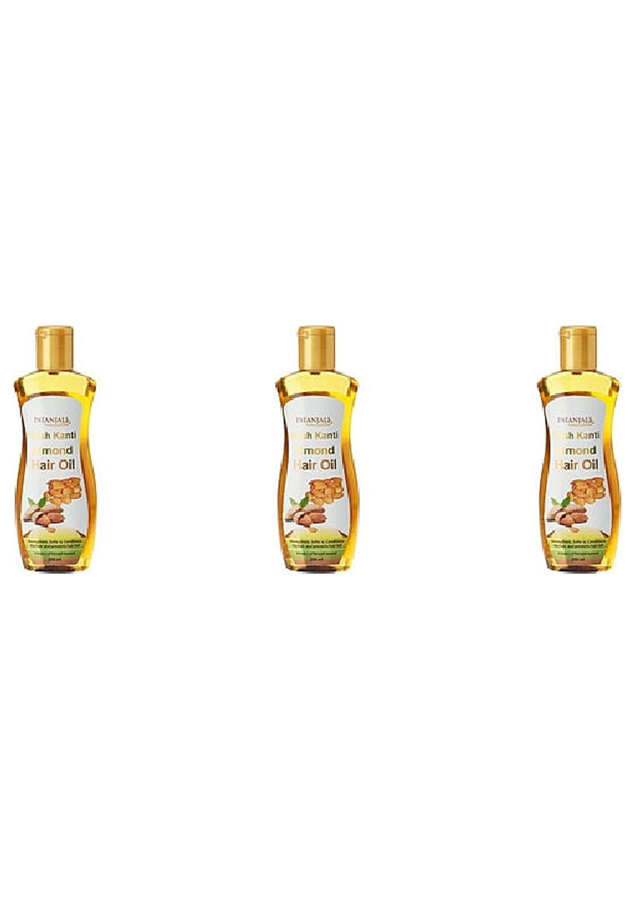Pack Of 3 - Patanjali Kesh Kanti Almond HairOil - 200 Ml (7 Oz)
