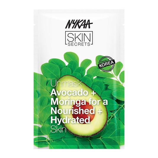 Nykaa Skin Secrets Exotic Indulgence Avocado + Moringa Sheet Mask For Nourished & Hydrated