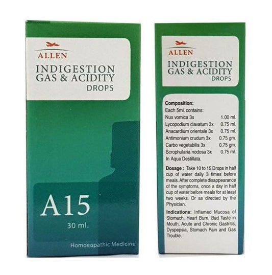 Allen A15 Indigestion Gas & Acidity Drop 30 ml Drop